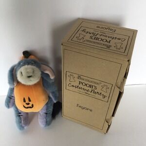 Boyds Bear Disney Eeyore Plush Pooh Costume Party Halloween Pumpkin JackOLantern
